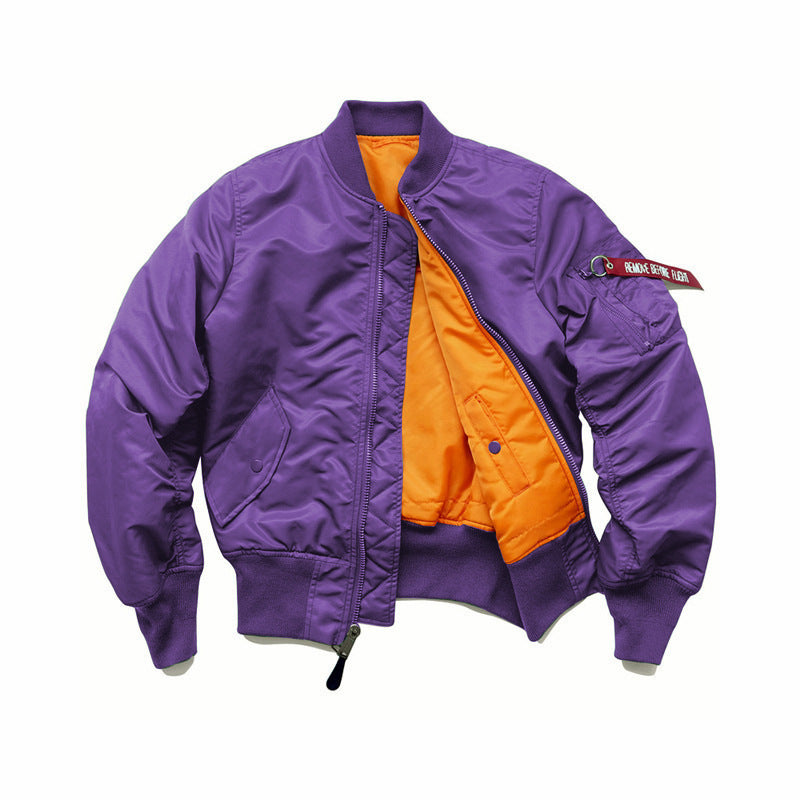 Herren Flight-Bomberjacke mit kontrastreichem Innenfutter, Utility-Ärmeltasche und gerippten Bündchen Echoarchiv