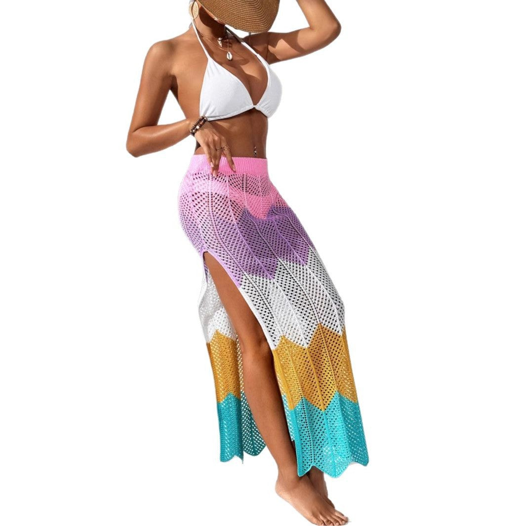 Damen luftiger Häkel-Strandsarong mit geometrischem Muster Echo Archiv