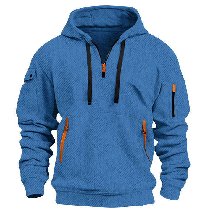 Herren Kapuzenpullover mit praktischen Reißverschlusstaschen und innovativem Strukturdesign Echoarchiv