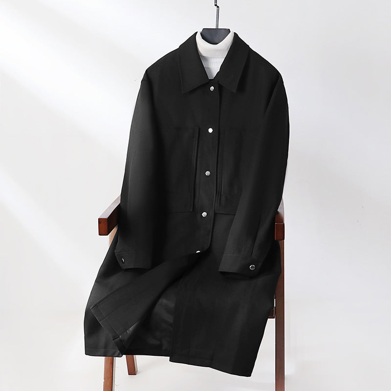 Herren Leichter Mantel im Overshirt‑Stil mit aufgesetzten Taschen Echoarchiv