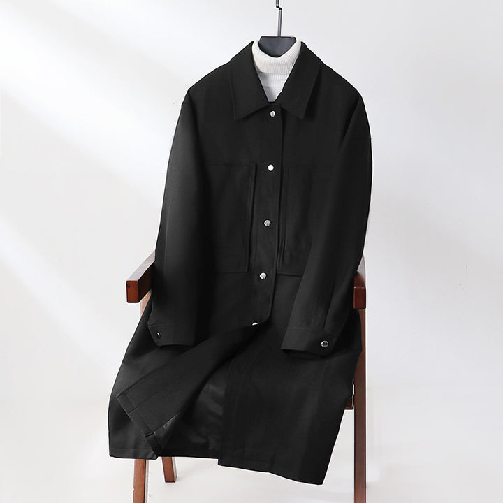 Herren Leichter Mantel im Overshirt‑Stil mit aufgesetzten Taschen Echoarchiv
