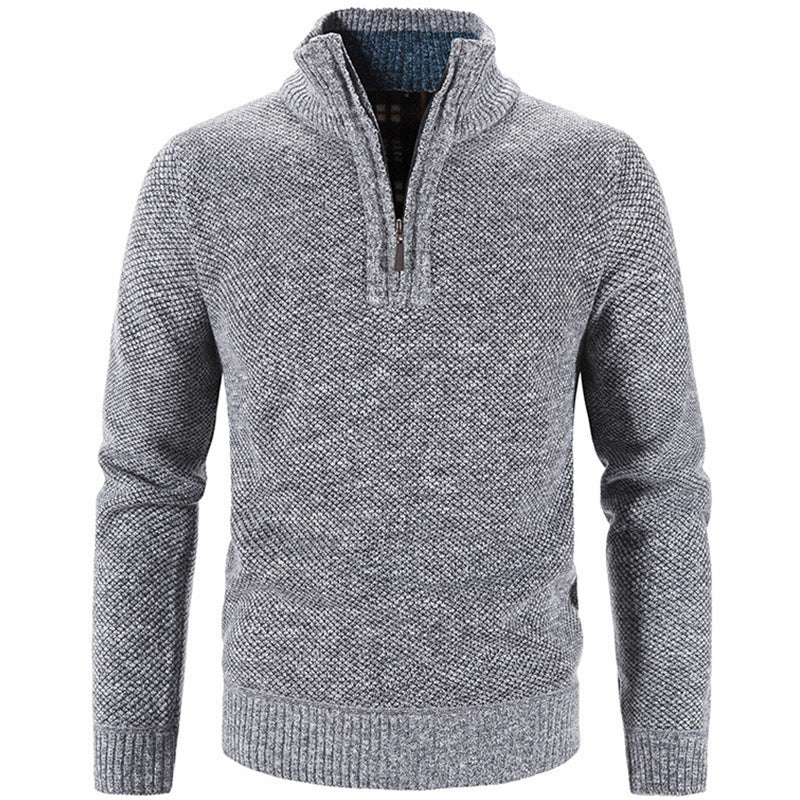 Herren modischer Rollkragenpullover mit elegantem Reißverschluss Echoarchiv