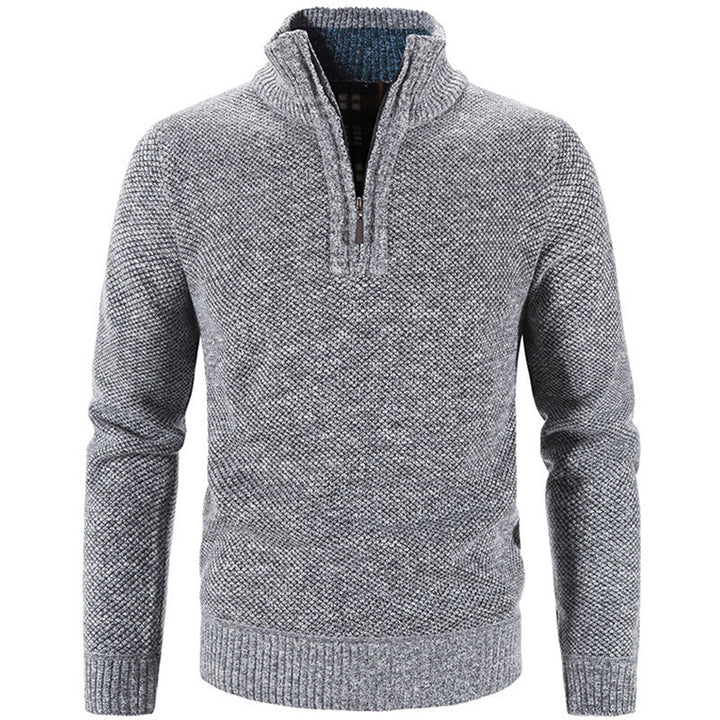 Herren modischer Rollkragenpullover mit elegantem Reißverschluss Echoarchiv