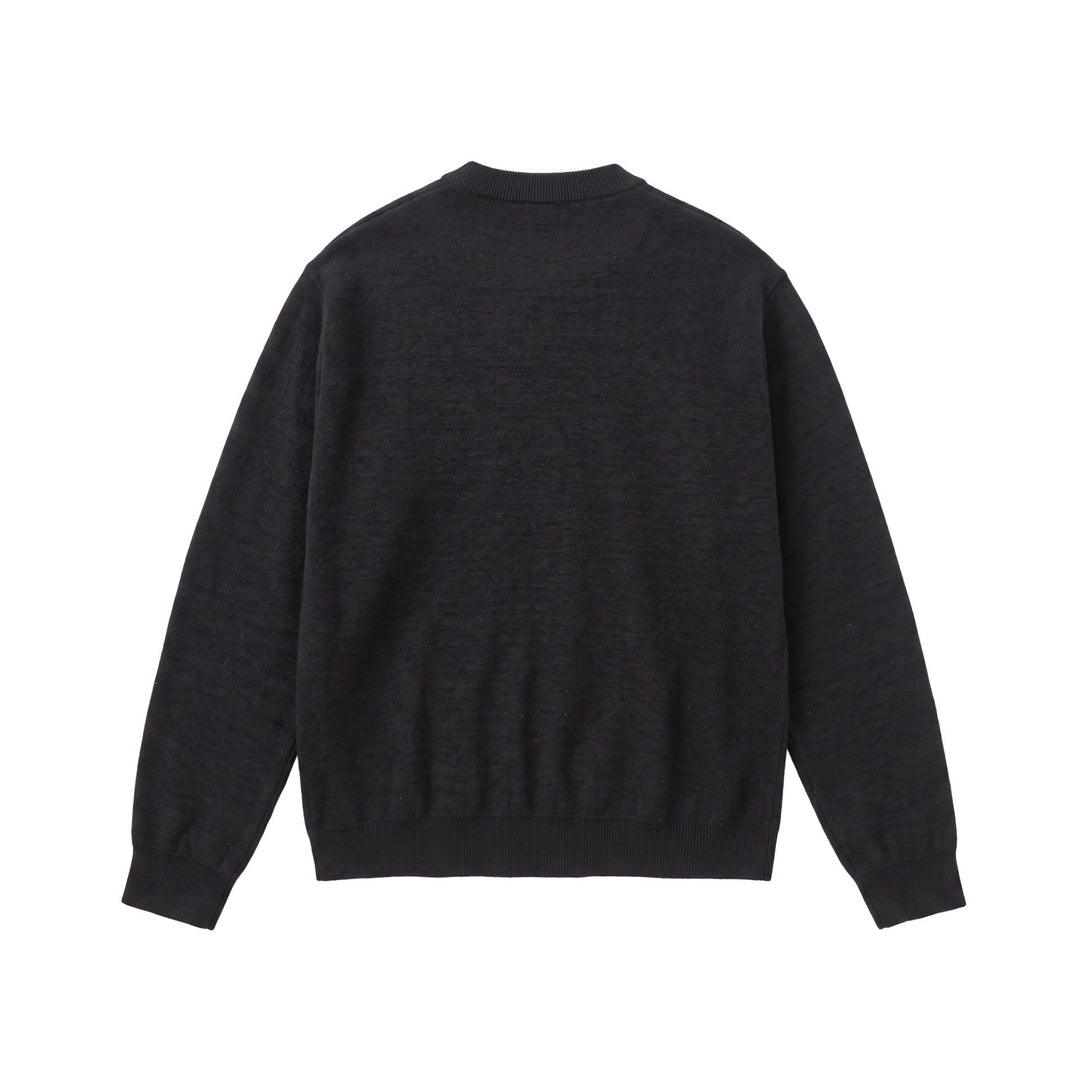 Herren Feiner Rundhals‑Sweatpullover aus Terry‑Frottee mit geripptem Saum Echoarchiv