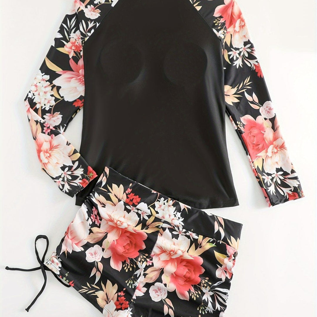 Damen Rashguard und Badeshorts Set Echo Archiv