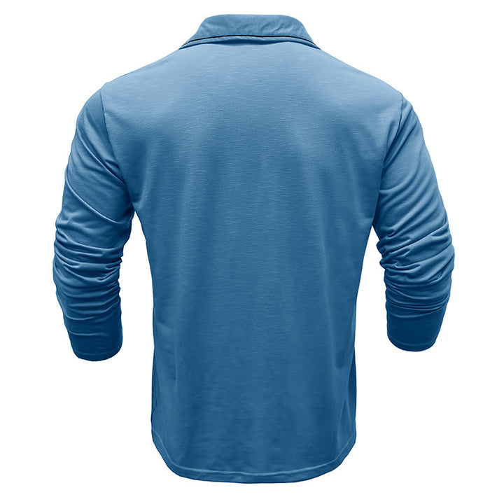Herren Langarm-Polohemd mit eleganter Knopfleiste und hochwertigem Stoff Echoarchiv