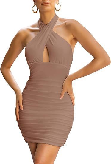 Damen Bodycon-Kleid mit raffiniertem Wickeldesign und ausgeschnittenem Dekolleté Echo Archiv