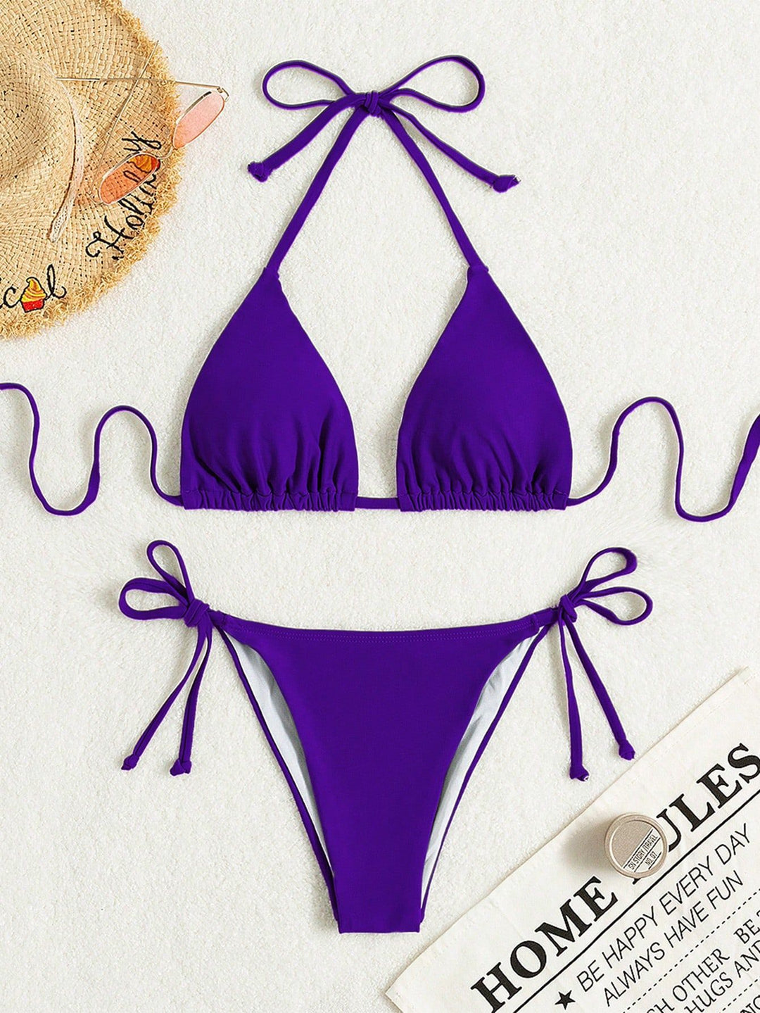 Damen Triangel-Bikini mit verstellbaren Bändern und elastischem Taillenbund Echo Archiv