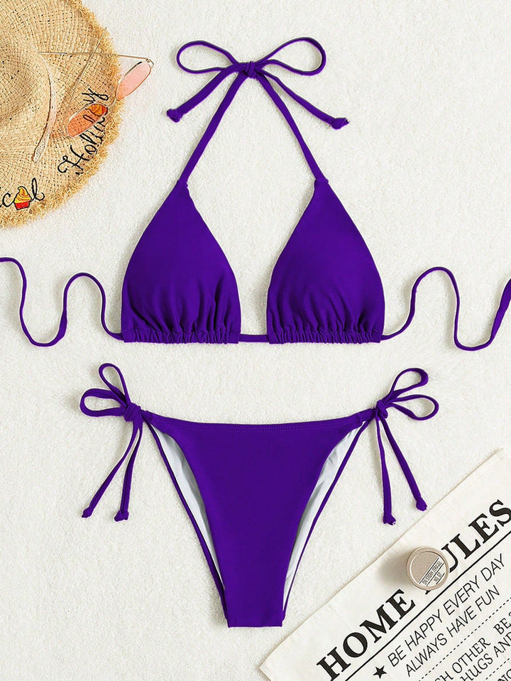 Damen Triangel-Bikini mit verstellbaren Bändern und elastischem Taillenbund Echo Archiv