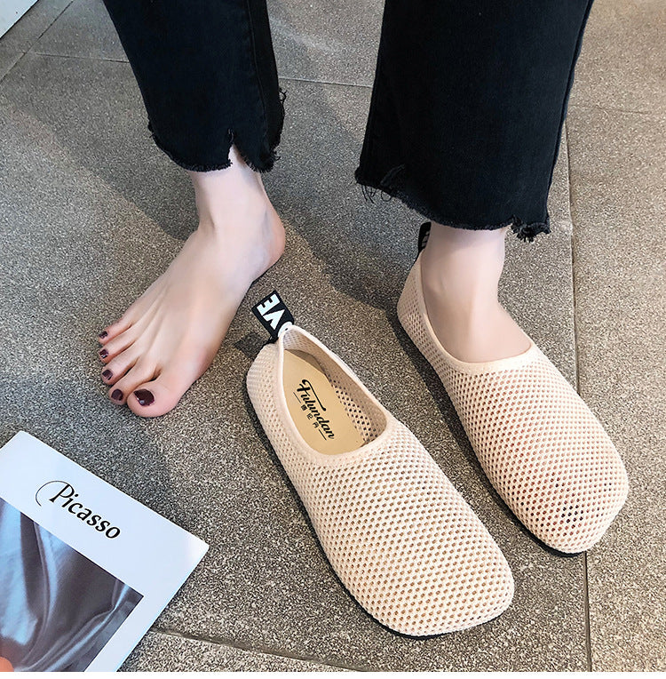 Damen Atmungsaktive Mesh-Slipper mit elastischem Einstieg und rutschfester Laufsohle Echo Archiv