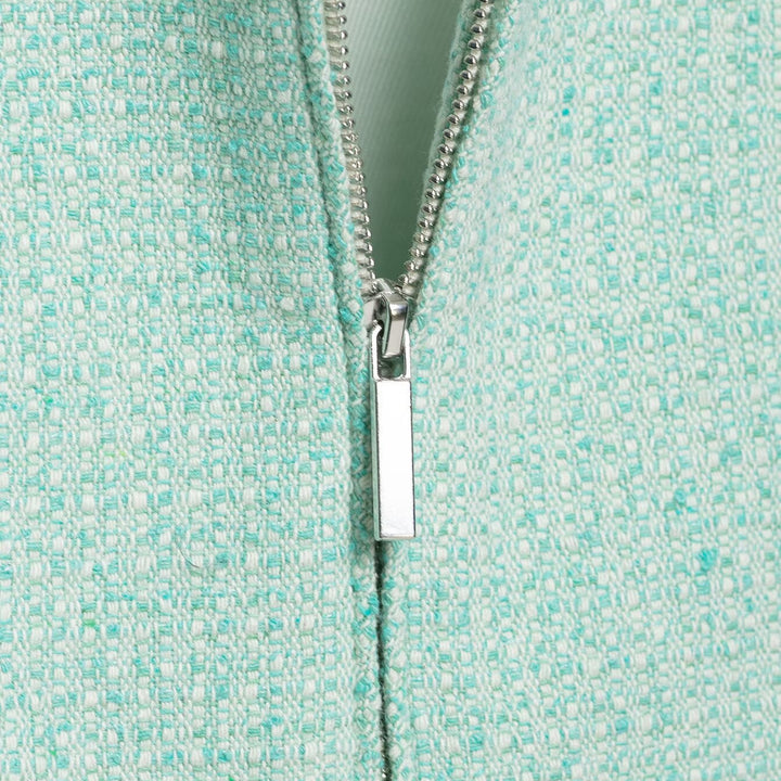 Damen Kurzjacke im Bouclé‑Mix mit verdecktem Reißverschluss und Hemdkragen Echoarchiv