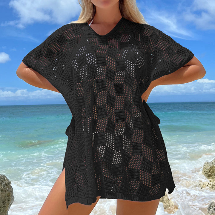 Damen luftiger Häkel-Strandüberwurf mit modernem Netzdesign Echo Archiv