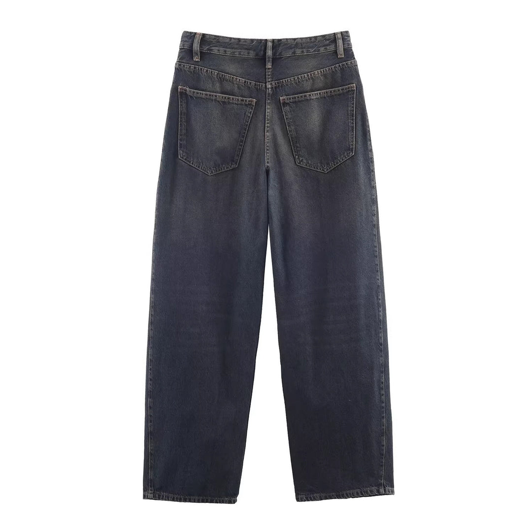 Damen Weite hochtaillierte Culotte-Hose mit Ziernaht, aufgesetzten Taschen und Bindegürtel Echo Archiv