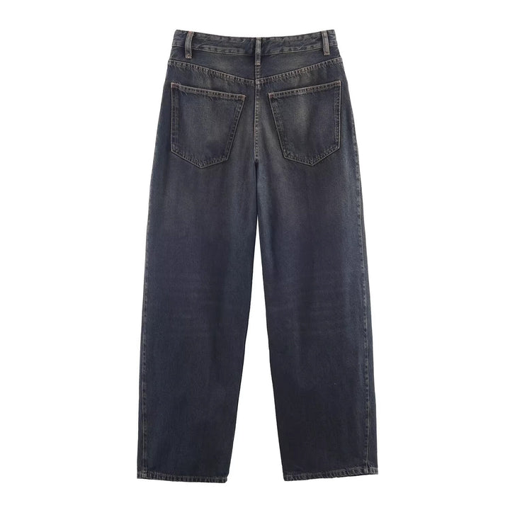 Damen Weite hochtaillierte Culotte-Hose mit Ziernaht, aufgesetzten Taschen und Bindegürtel Echo Archiv