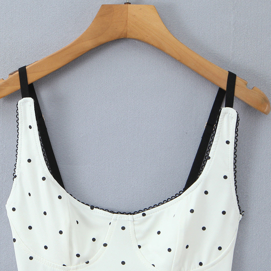 Damenoberteil mit eleganter Polka-Dot-Optik und feinen Details Echo Archiv