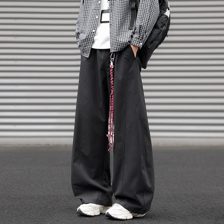 Herren Weit geschnittene Bundfaltenhose im Streetwear-Look mit extra weitem Bein – Sorevano