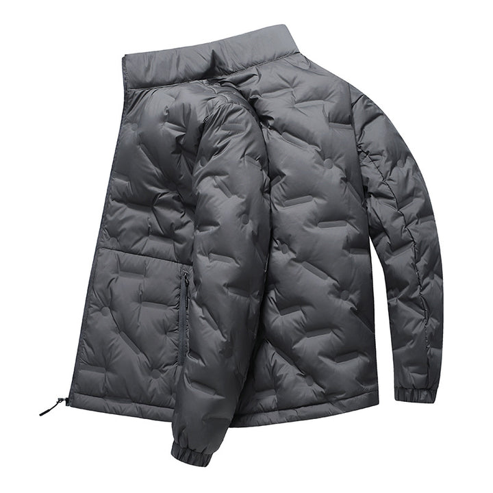 Herren Leichte gesteppte Thermojacke mit Stehkragen und Reißverschlusstaschen Echoarchiv
