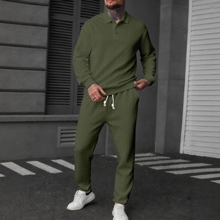 Herren Sportlicher Freizeitanzug im strukturierten Design Echoarchiv