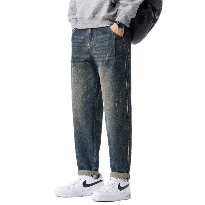 Herren Trendige Zerrissene Jeans Echoarchiv