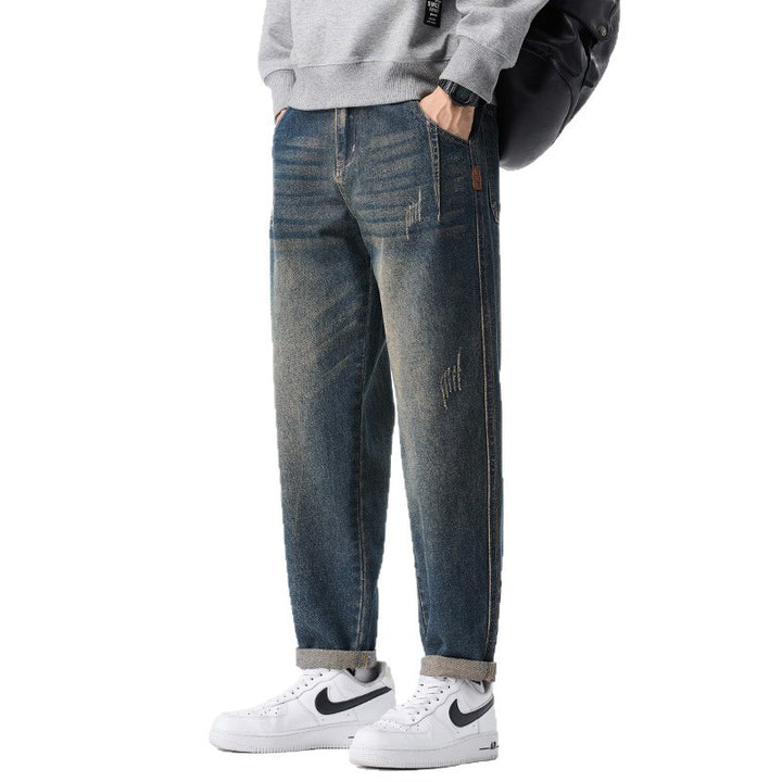 Herren Trendige Zerrissene Jeans Echoarchiv