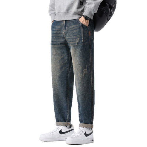 Herren Trendige Zerrissene Jeans Echoarchiv