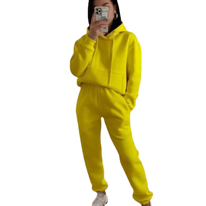 Damen nan kuscheliger Oversize-Kapuzenpullover und Highwaist-Jogginghose Set Echo Archiv