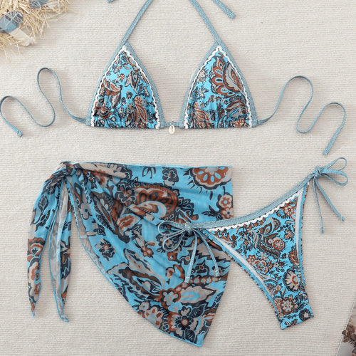 Damen Triangel-Bikini-Set mit voluminösen Rüschen Echo Archiv