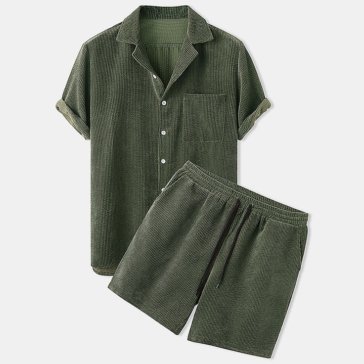 Damen Sommerliches Freizeitset mit komfortabeler Baumwolltextur Echoarchiv