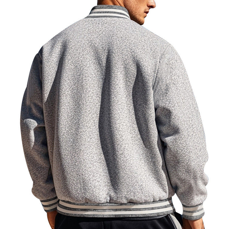 Herren sportliche Collegejacke mit praktischem Druckknopfverschluss Echoarchiv