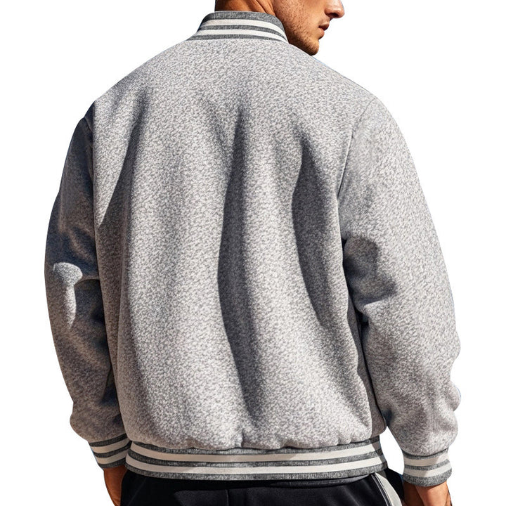 Herren sportliche Collegejacke mit praktischem Druckknopfverschluss Echoarchiv