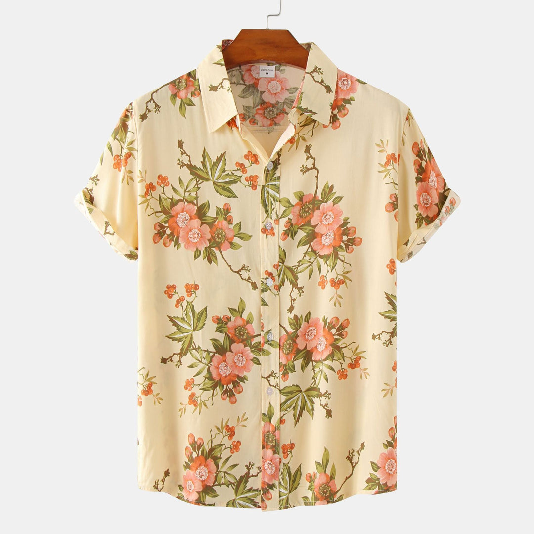Echoarchiv | Floral kurzärmeliges Blumenhemd Männer