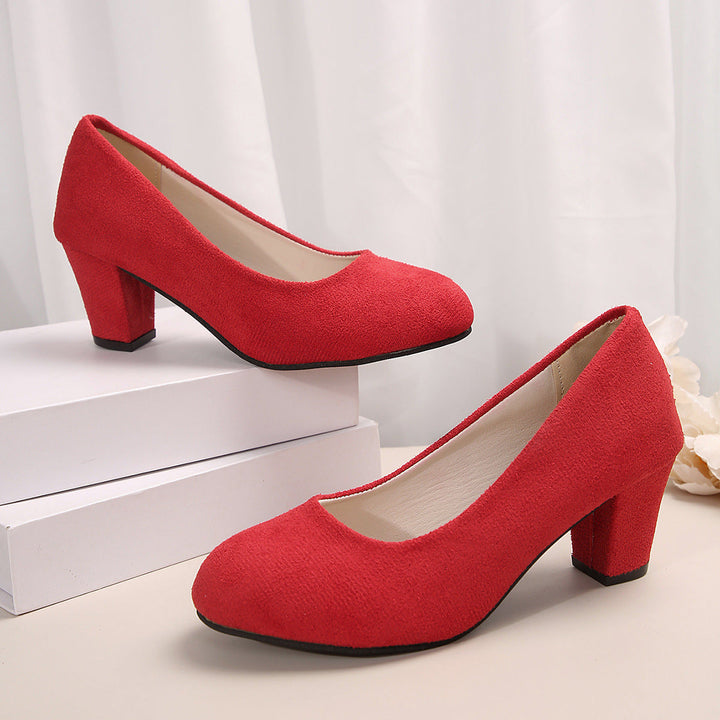 Damen elegante Pumps mit bequemem Blockabsatz Echoarchiv