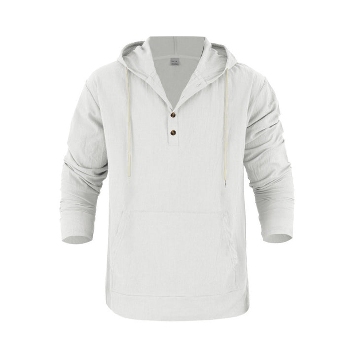 Herren Kapuzensweater mit Knopfleiste und praktischen Taschen Echoarchiv