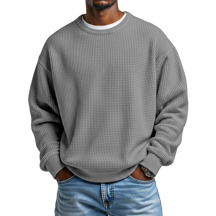 Herren Bequemer Sweatpullover mit Waffelstruktur Echoarchiv