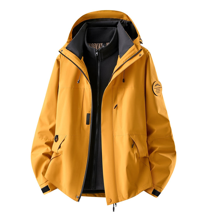Damen Dreiteilige wasserdichte Outdoorjacke mit abnehmbarem Fleece-Innenlayer Echoarchiv