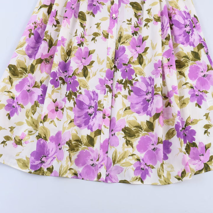 Damen Midikleid mit Hemdblusenkragen, taillenbetontem Flechtgürtel und Volantrock Echo Archiv