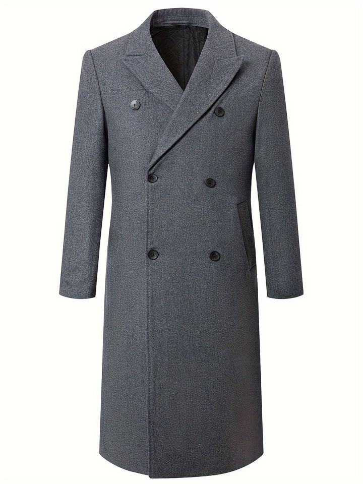 Herren eleganter Doppeltknopf-Trenchcoat Echoarchiv