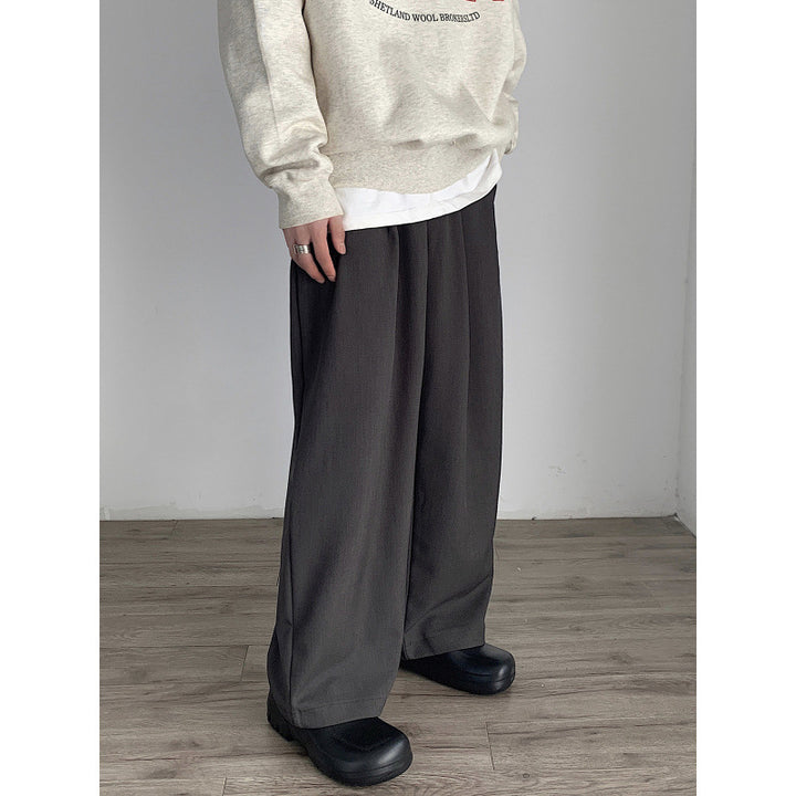 Damen Hochtaillierte weite Bundfalten-Hose mit geradem Bein Echo Archiv