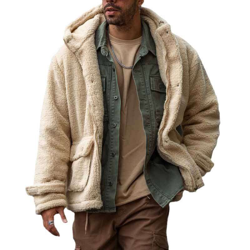 Herren kuschelige Teddyfelljacke Echoarchiv