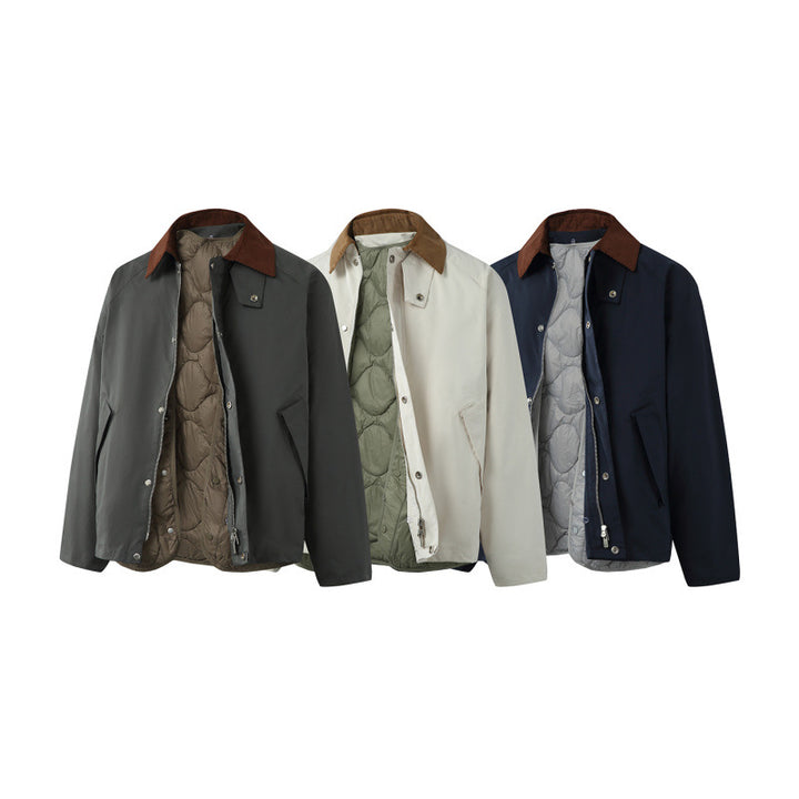 Herren Boxy‑Fieldjacke mit abnehmbarer wattierter Innenweste und Cordkragen Echo Archiv