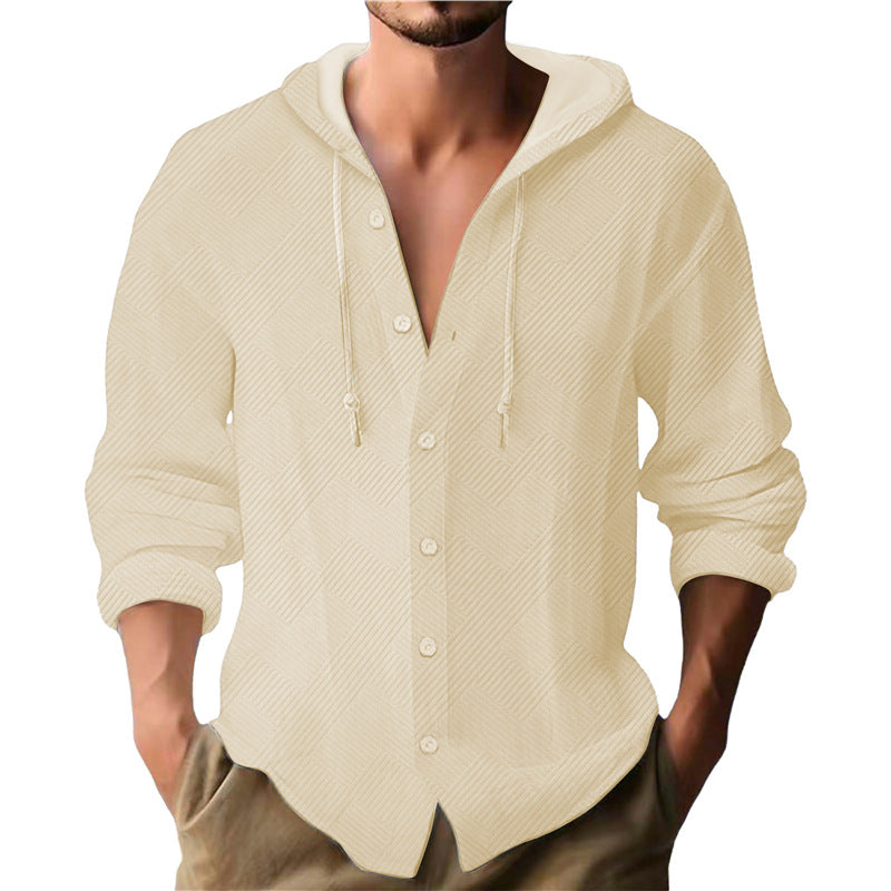 Herren Kapuzenbluse mit strukturiertem Design Echoarchiv