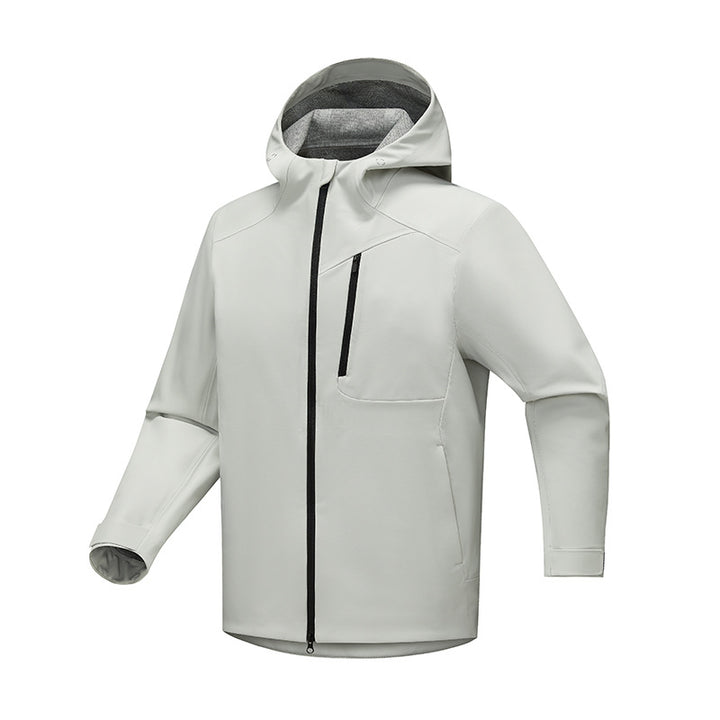 Herren Technische Softshell‑Regenjacke mit wasserdichter Membran, verschweißten Nähten & Kapuze Echoarchiv