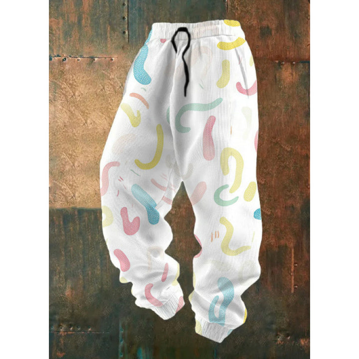 Damen Bequeme Freizeithose mit kreativem Druck Echoarchiv