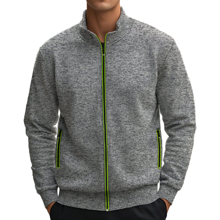 Herren Freizeitjacke mit hohen Kragen und reflektierenden Reißverschlussdetails Echoarchiv