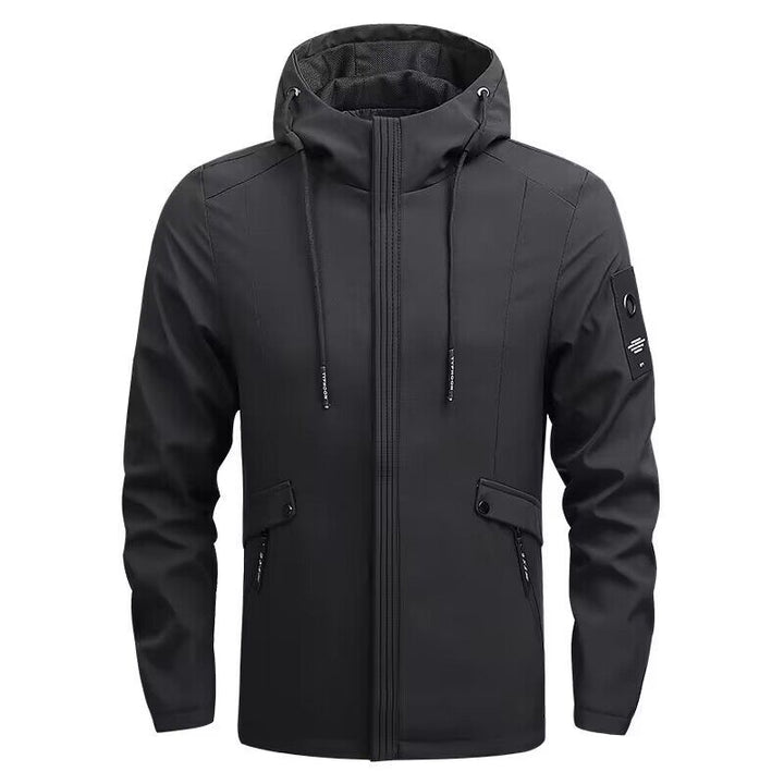 Herren Wasserdichte Softshelljacke mit Kapuze, winddicht und atmungsaktiv Echoarchiv