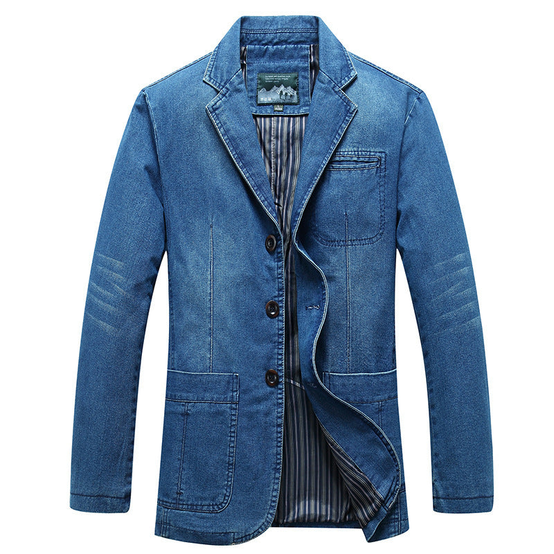 Herren Moderner Denim Blazer Echo Archiv