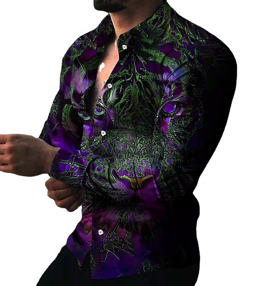 Herren Langarmshirt mit extravaganten Motiven und modischer Passform Echoarchiv
