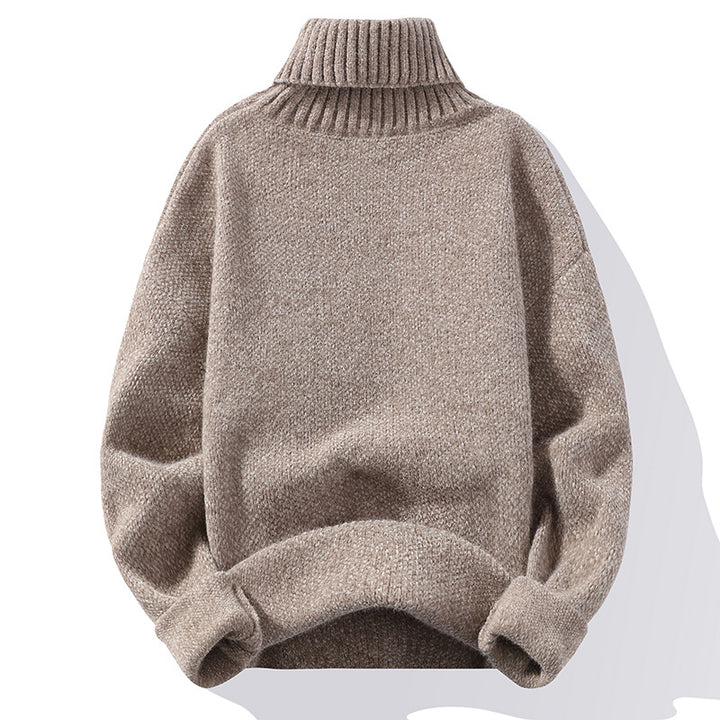 Herren Rollkragenpullover aus Bouclé-Feinstrick mit gerippten Bündchen Echo Archiv
