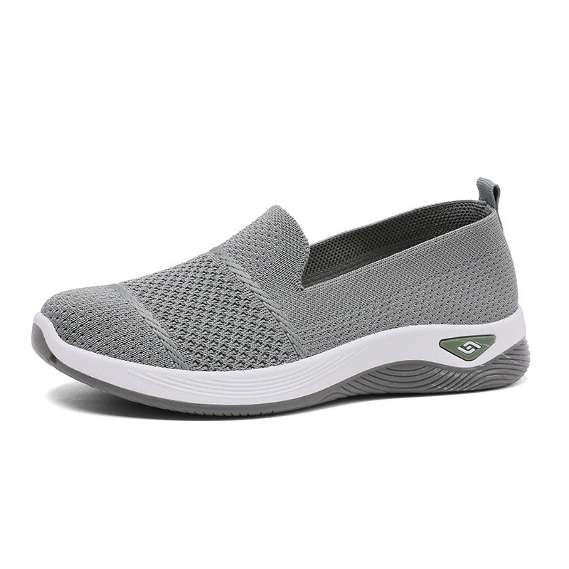 Damen nan nahtloser Strick-Slip-On Walking-Slipper mit elastischem Fersenhalt und griffiger Thermogummi-Laufsohle Echo Archiv