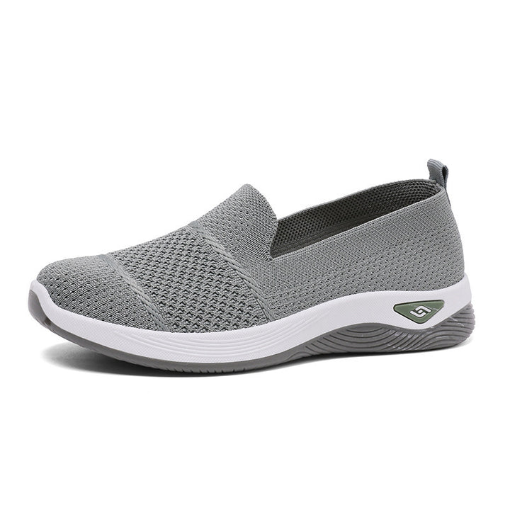 Damen nan nahtloser Strick-Slip-On Walking-Slipper mit elastischem Fersenhalt und griffiger Thermogummi-Laufsohle Echo Archiv